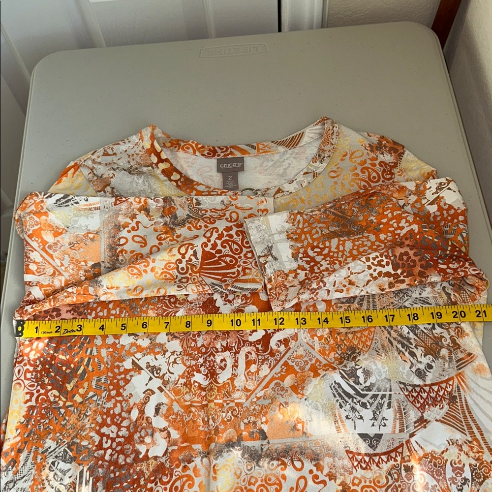 Chico's Multicolor Abstract Blouse - Picture 6 of 13